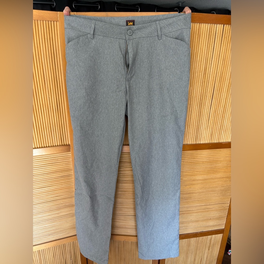 Lee Gray Wrinkle-Free Pants